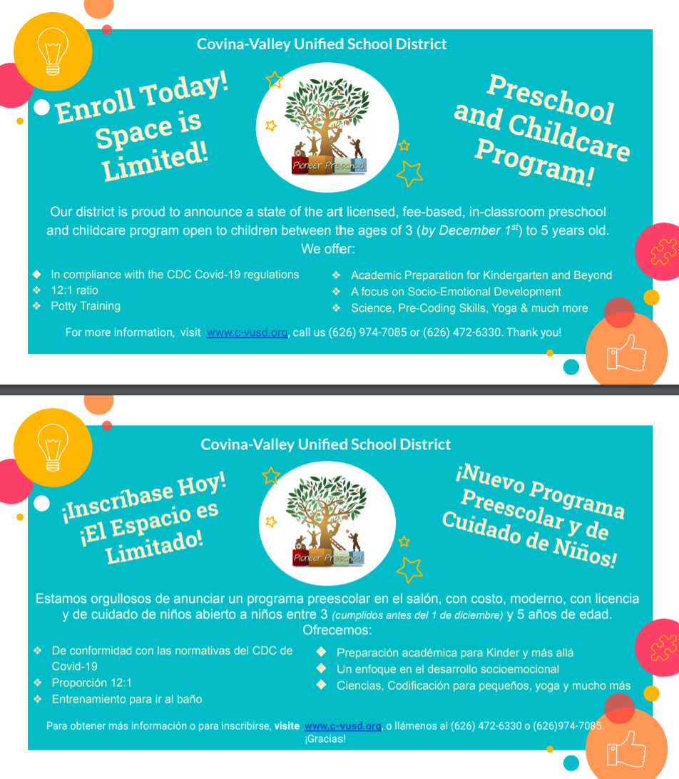 Pioneer Preschool Flyer 
